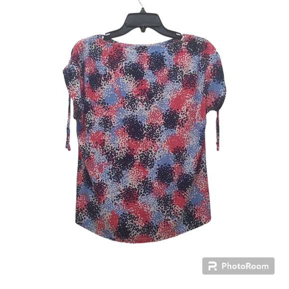 Roz & Ali | Dress Barn Women’s XS Petite Abstract Multicolor Stretch Blouse - Picture 1 of 4